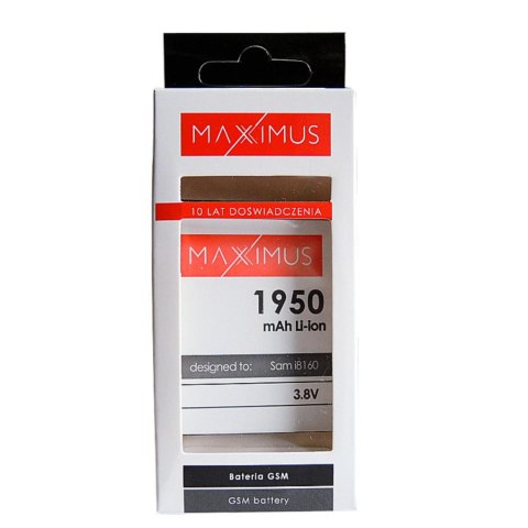 Bateria MAXXIMUS do SAMSUNGA i8160 GALAXY ACE 2 , S7560 GALAXY TREND, S7270 GALAXY ACE 3 1950mah
