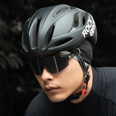 Czapka rowerowa Rockbros M016 zimowa wiatroodporna rozmiar 54-61 cm - czarna