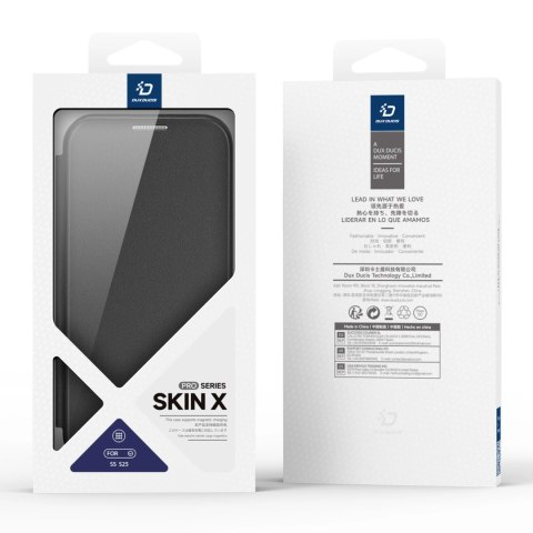 Etui Dux Ducis Skin X Pro na Samsung Galaxy S25 z MagSafe i portfelem - czarne