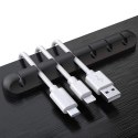 Organizer silikonowy samoprzylepny Blue Star PJ-OCZ8 na 7 kabli - czarny (1 szt.)