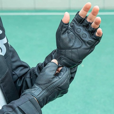 Rękawiczki motocyklowe Rockbros 16220006005 XXL skórzane - czarne