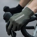 Rękawiczki rowerowe Rockbros 16110006002 amortyzujące rozmiar M - zielono-czarne