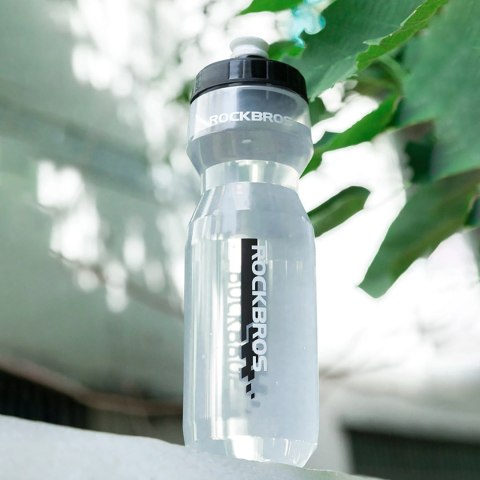 Bidon rowerowy Rockbros 750 ml - przezroczysty z czarnym ustnikiem