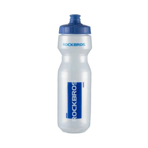 Bidon rowerowy Rockbros 750 ml - przezroczysty z niebieskim ustnikiem