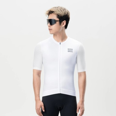 Koszulka rowerowa Rockbros 15200025 z krótkim rękawem rozmiar XXXL - biała