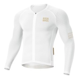 Koszulka rowerowa Rockbros YDCX008 Diamond z długim rękawem rozmiar XXXL - biała
