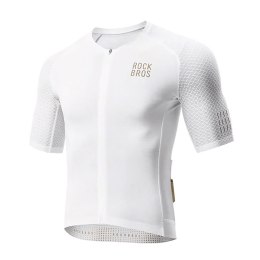 Koszulka rowerowa Rockbros YDDX011 Diamond z krótkim rękawem rozmiar XL - biała