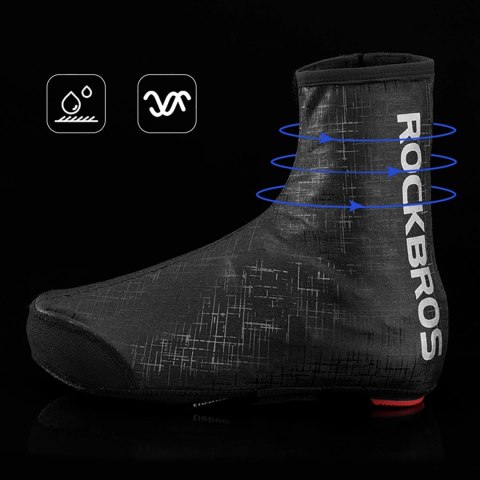 Ochraniacze na buty Rockbros LF1081 wiatroodporne wodoodporne 42-46 cm - czarne
