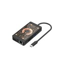 QUALO Transparent HUB USB-C HDMI z funkcją ładowarki bezprzewodowej QTPB5-HUB-18 czarny