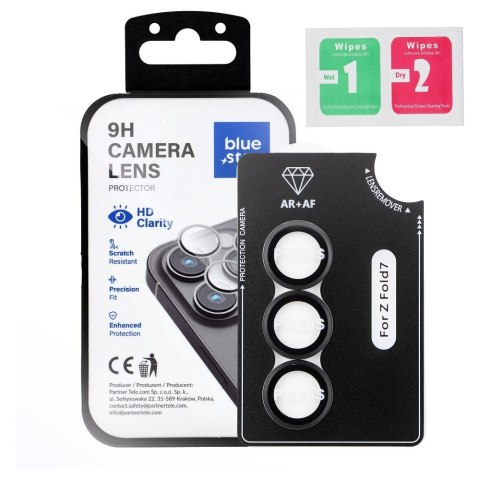 Szkło hartowane na aparat do Samsung Fold 7 Blue Star Easy Install czarne