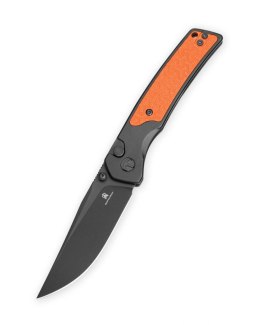 Nóż składany Bestechman Icebreaker Black Aluminum / Orange G10, Black PVD D2 (BMK16D)