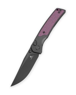 Nóż składany Bestechman Icebreaker Black Aluminum / Purple G10, Black PVD D2 (BMK16C)