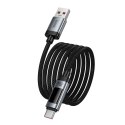 Kabel USB A do USB C Hoco PD 6A 100W 1,2m z wyświetlaczem U148 czarny