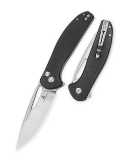 Nóż składany Bestechman Whalefin Black G10, Stonewashed / Satin D2 (BMK18A)