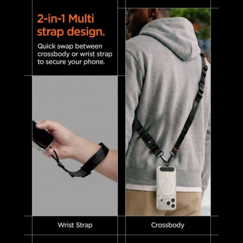 Smycz do telefonu Spigen DA30M Stap Crossbody - czarna