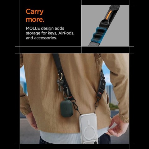 Smycz do telefonu Spigen DA30M Stap Crossbody - czarna
