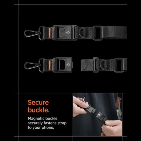 Smycz do telefonu Spigen DA30M Stap Crossbody - czarna