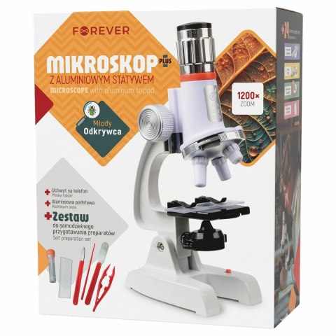 Forever Mikroskop z aluminiowym korpusem Plus C2171P biały