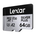 Zestaw 2 kart pamięci Lexar High-Performance Silver Plus microSDXC 2x64GB + adapter