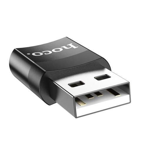 Adapter OTG USB A do USB C Hoco UA17 czarny