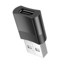 Adapter OTG USB A do USB C Hoco UA17 czarny