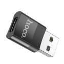 Adapter OTG USB A do USB C Hoco UA17 czarny