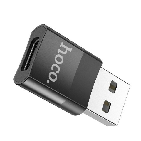 Adapter OTG USB A do USB C Hoco UA17 czarny