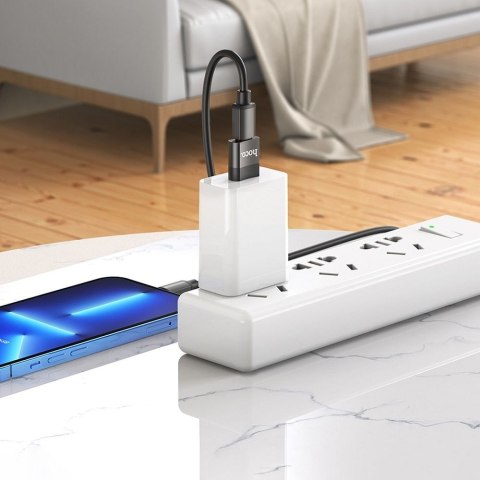Adapter OTG USB A do USB C Hoco UA17 czarny
