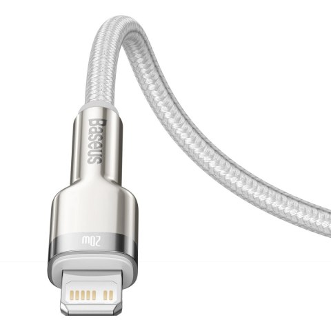 Kabel Baseus Cafule Series Metal Data USB-C / Lightning 20W PD 2 m - biały