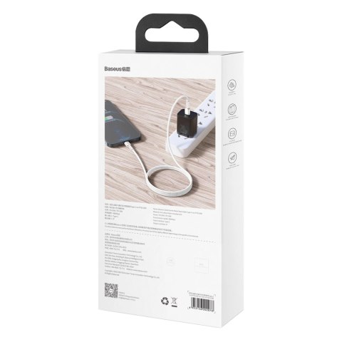 Kabel Baseus Cafule Series Metal Data USB-C / Lightning 20W PD 2 m - biały