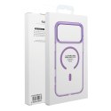 Etui na Samsung A56 Frame Clear Hybrid Mag Cover zgodny z MagSafe fioletowe