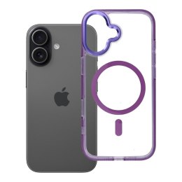 Etui na iPhone 17 Frame Clear Hybrid Mag Cover zgodny z MagSafe fioletowe