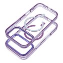 Etui na iPhone 17 Frame Clear Hybrid Mag Cover zgodny z MagSafe fioletowe