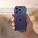 Etui na iPhone 17 Frame Clear Hybrid Mag Cover zgodny z MagSafe fioletowe