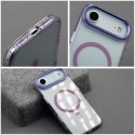 Etui na iPhone 17 Frame Clear Hybrid Mag Cover zgodny z MagSafe fioletowe