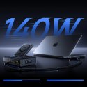 Stacja ładująca Baseus Nomos NH21 Qi2 160W 5w1 bezprzewodowa ze zwijanym kablem - czarna