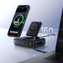 Stacja ładująca Baseus Nomos NH21 Qi2 160W 5w1 bezprzewodowa ze zwijanym kablem - czarna