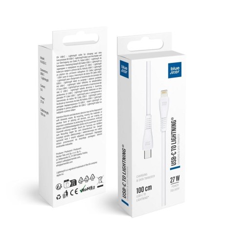 Kabel USB C do Lightning Blue Star 3A 27W 1 m PJ-DQ2-C biały