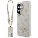Guess nakładka 4G Big Rhinestone Triangle Strap MagSafe do Samsung Galaxy S26 Ultra różowa