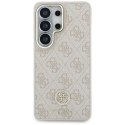 Guess nakładka 4G Big Rhinestone Triangle Strap MagSafe do Samsung Galaxy S26 Ultra różowa