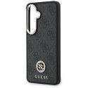 Guess nakładka 4G Big Rhinestone Triangle Strap MagSafe do Samsung Galaxy S26 czarna