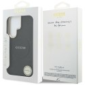 Guess nakładka Saffiano Peony Embossed Ring MagSafe do Samsung Galaxy S26 Ultra czarna
