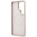 Guess nakładka Saffiano Peony Embossed Ring MagSafe do Samsung Galaxy S26 Ultra różowa