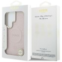 Guess nakładka Saffiano Peony Embossed Ring MagSafe do Samsung Galaxy S26 Ultra różowa