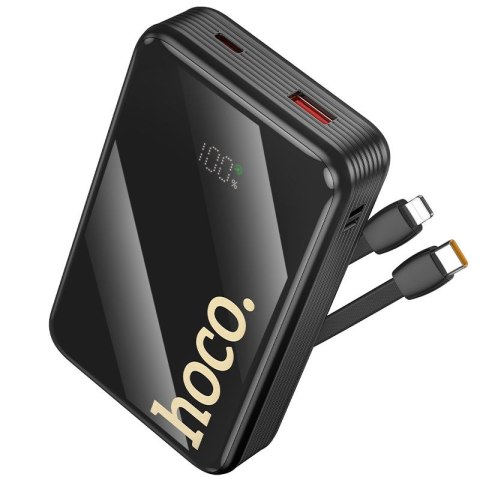 Powerbank Hoco 20000 mAh QC PD 22,5W z wbudowanymi kablami USB C + Lightning Q37A czarny