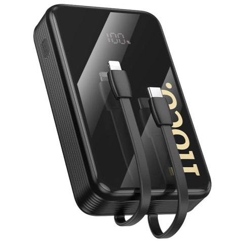 Powerbank Hoco 20000 mAh QC PD 22,5W z wbudowanymi kablami USB C + Lightning Q37A czarny
