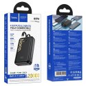 Powerbank Hoco 20000 mAh QC PD 22,5W z wbudowanymi kablami USB C + Lightning Q37A czarny