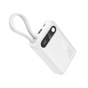 Powerbank Hoco 20000 mAh QC PD 2A 22,5W z wbudowanymi kablami USB C + Lightning J171A biały