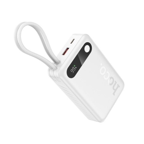 Powerbank Hoco 20000 mAh QC PD 2A 22,5W z wbudowanymi kablami USB C + Lightning J171A biały