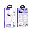 Powerbank Hoco 20000 mAh QC PD 2A 22,5W z wbudowanymi kablami USB C + Lightning J171A biały